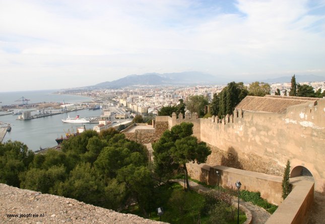 Malaga vanaf Castillo de Gibralfaro