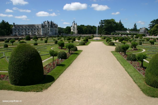 Chenonceau en tuin van Diane van Poitiers